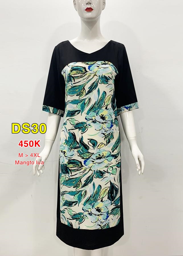 Đầm Suông In Hoa Đẹp Mắt - DS30